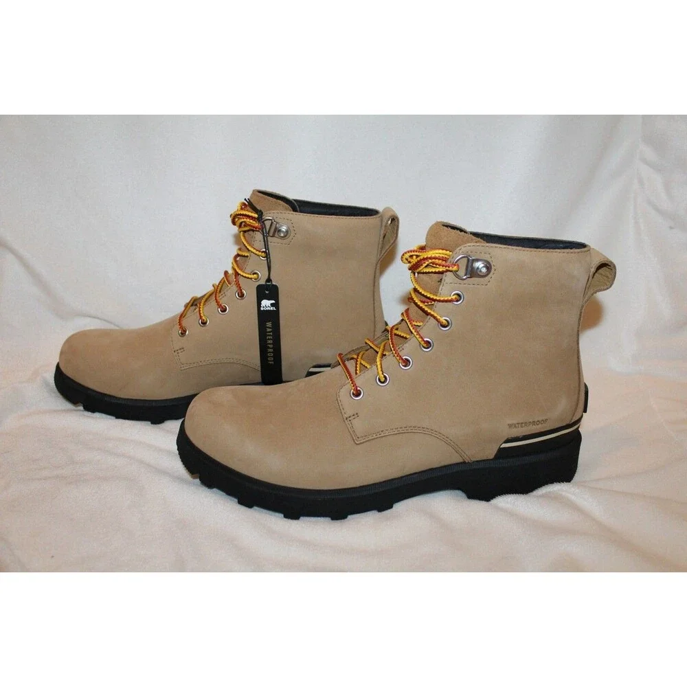 NIB Men's Sorel Leather Boots‎ Waterproof Rain Work Hiking Boots